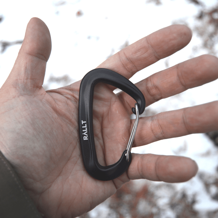 Aluminum Wire Gate Carabiners Black variant 