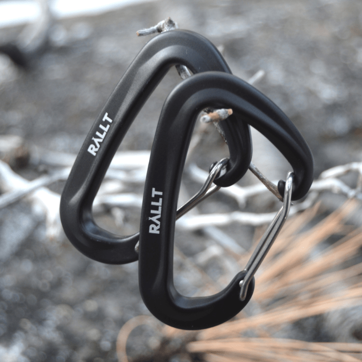 Aluminum Wire Gate Carabiners Black variant 