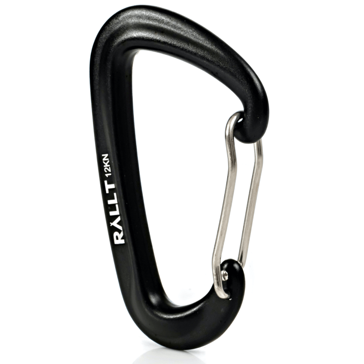 Aluminum Wire Gate Carabiners Black variant 