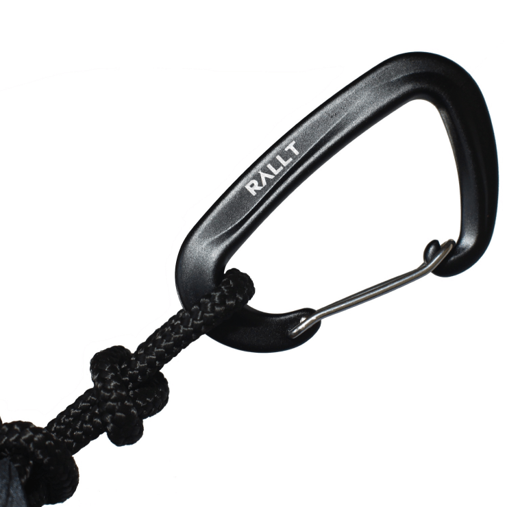 Aluminum Wire Gate Carabiners Black variant 