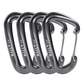 Aluminum Wire Gate Carabiners (4 in Pack) Light Black variant 