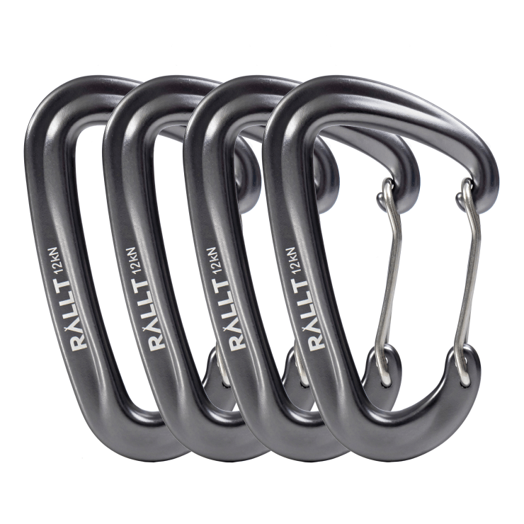 Wholesale Plastic Double Carabiner Clips Dual Spring Wire Gate