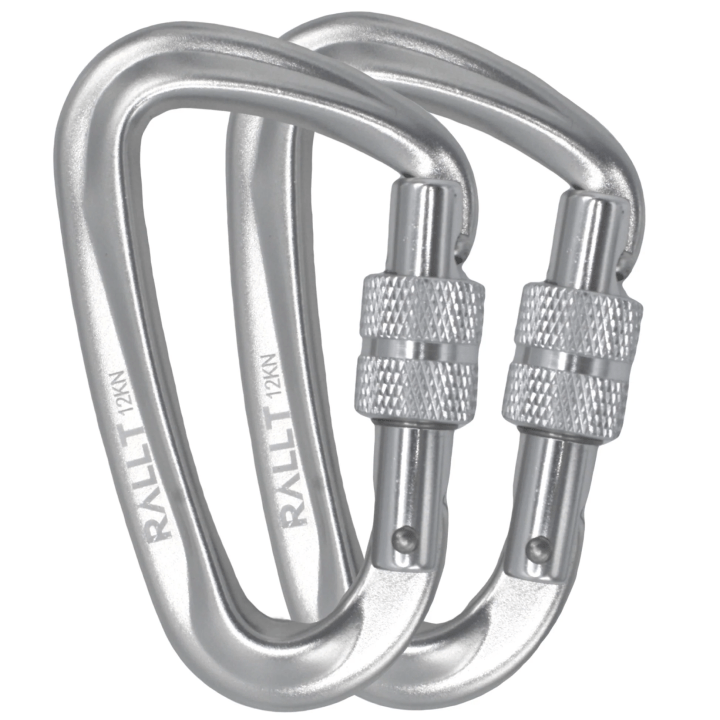 Aluminum Locking Carabiner Gray