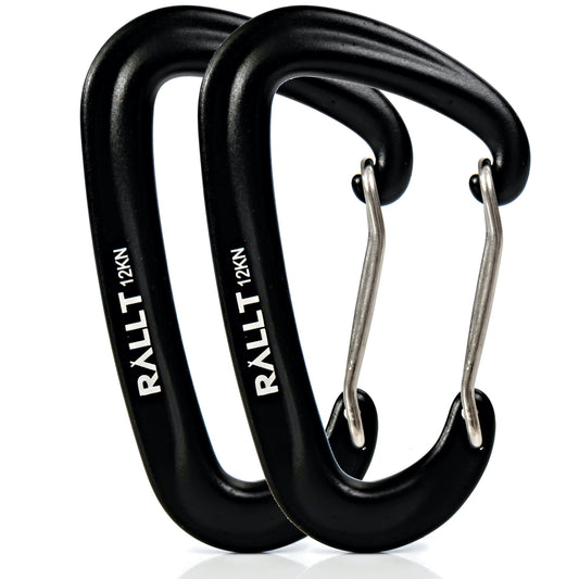 Black Aluminum Wire Gate Carabiners